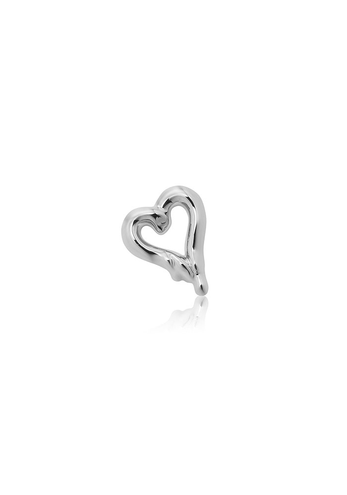 24SS &#039;EASILY AND QUICKLY&#039; MELTING UGLY HEART BROOCH S-SIZE(SILVER)