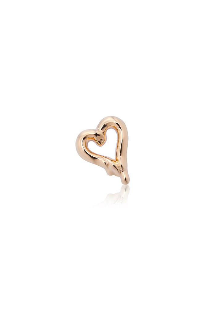 24SS &#039;EASILY AND QUICKLY&#039; MELTING UGLY HEART BROOCH S-SIZE(GOLD)